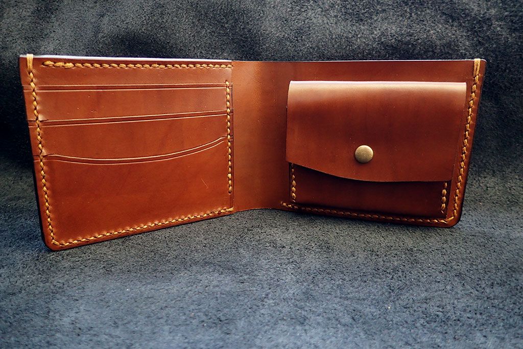 Leder-Geldbörse Innenansicht